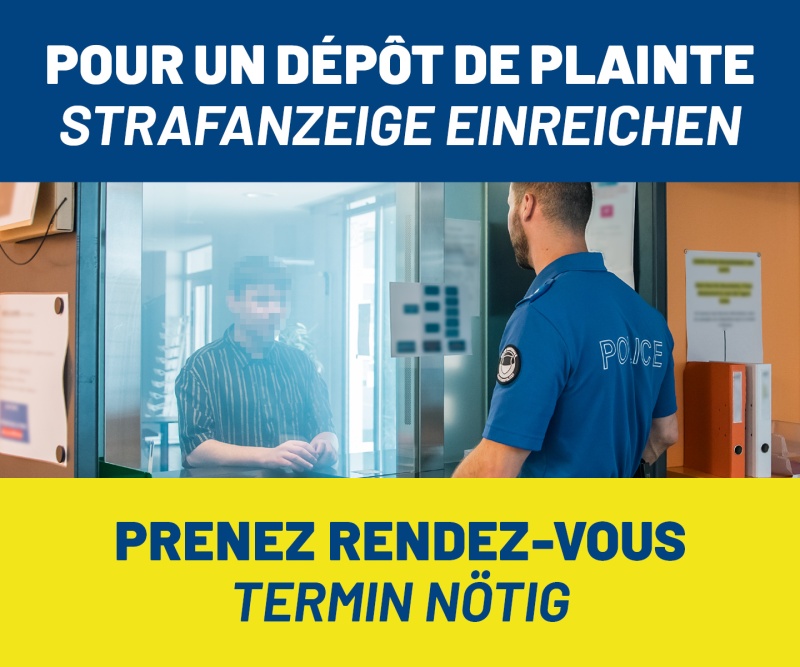 Dépôt de plainte - Strafanzeige einreichen