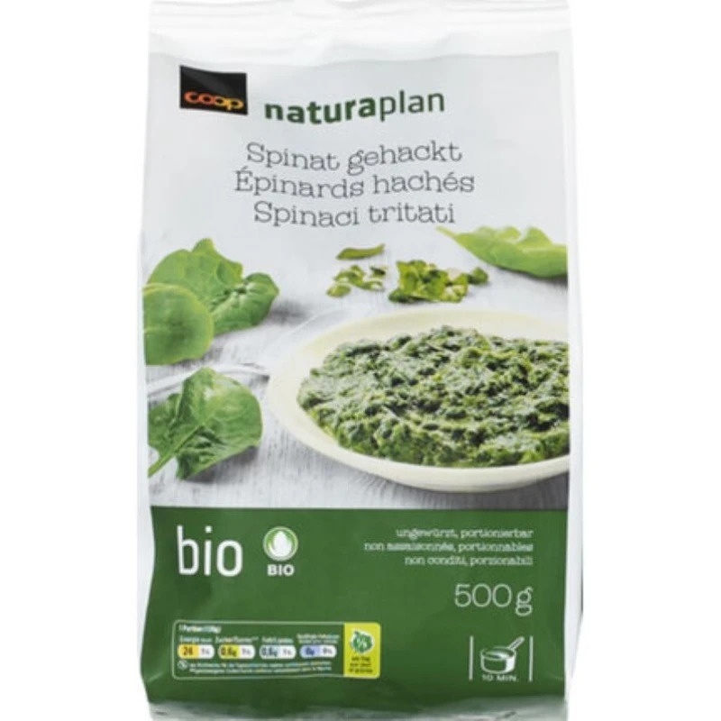 Mise en garde : épinard bio Naturaplan Coop