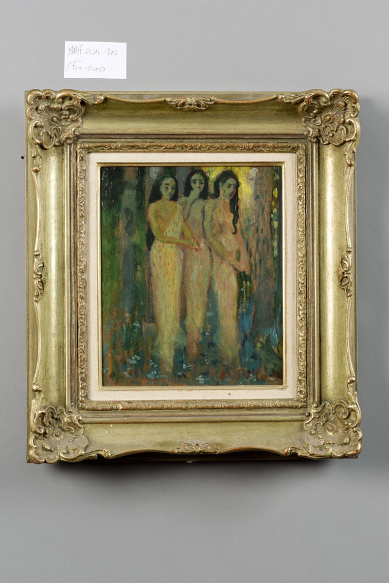 Oswald Pilloud, Le rêve, trois femmes dans la forêt, 1904