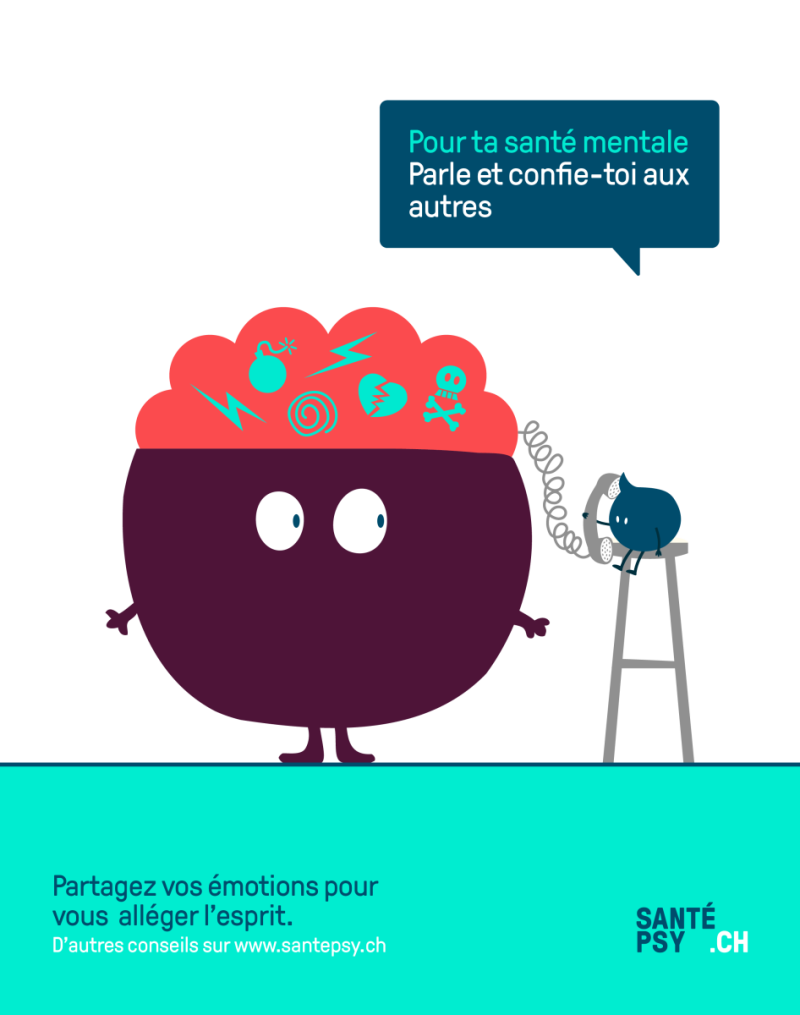 Pour ta santé mentale: parle et confie-toi aux autres