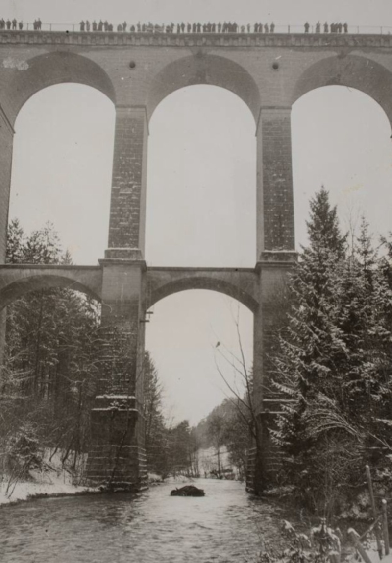 CH AEF Photos PJ 187-005 / Accident : vue de la face est du Pont de la Glâne, Villars-sur-Glâne / 1955 