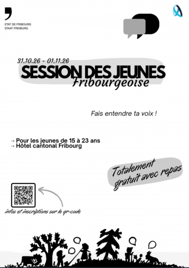 Affiche session des jeunes fribourg 2026