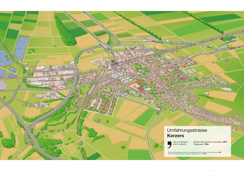 Projet de route de contournement de Chiètres