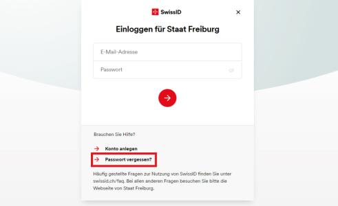 SwissID - Mot de passe